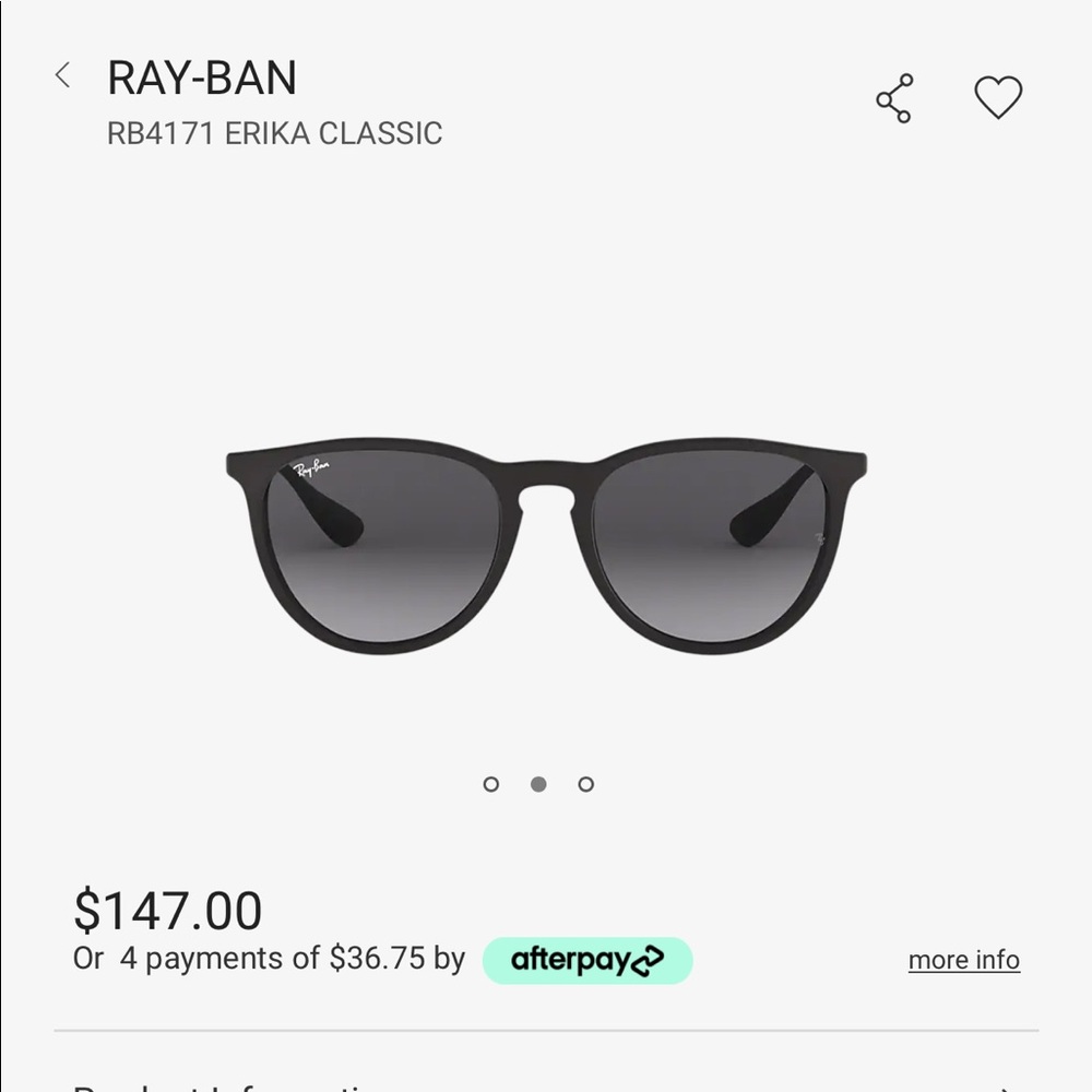 Ray Ban Erika sunglasses great condition!